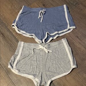 Aeropostale Women's Athletic Shorts in Blue and Gray